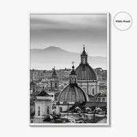 Rome Black and White Fine Art Photo Print, Castel Sant'Angelo Vatican Italy Poster