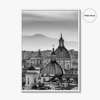 Rome Black and White Fine Art Photo Print, Castel Sant'Angelo Vatican Italy Poster