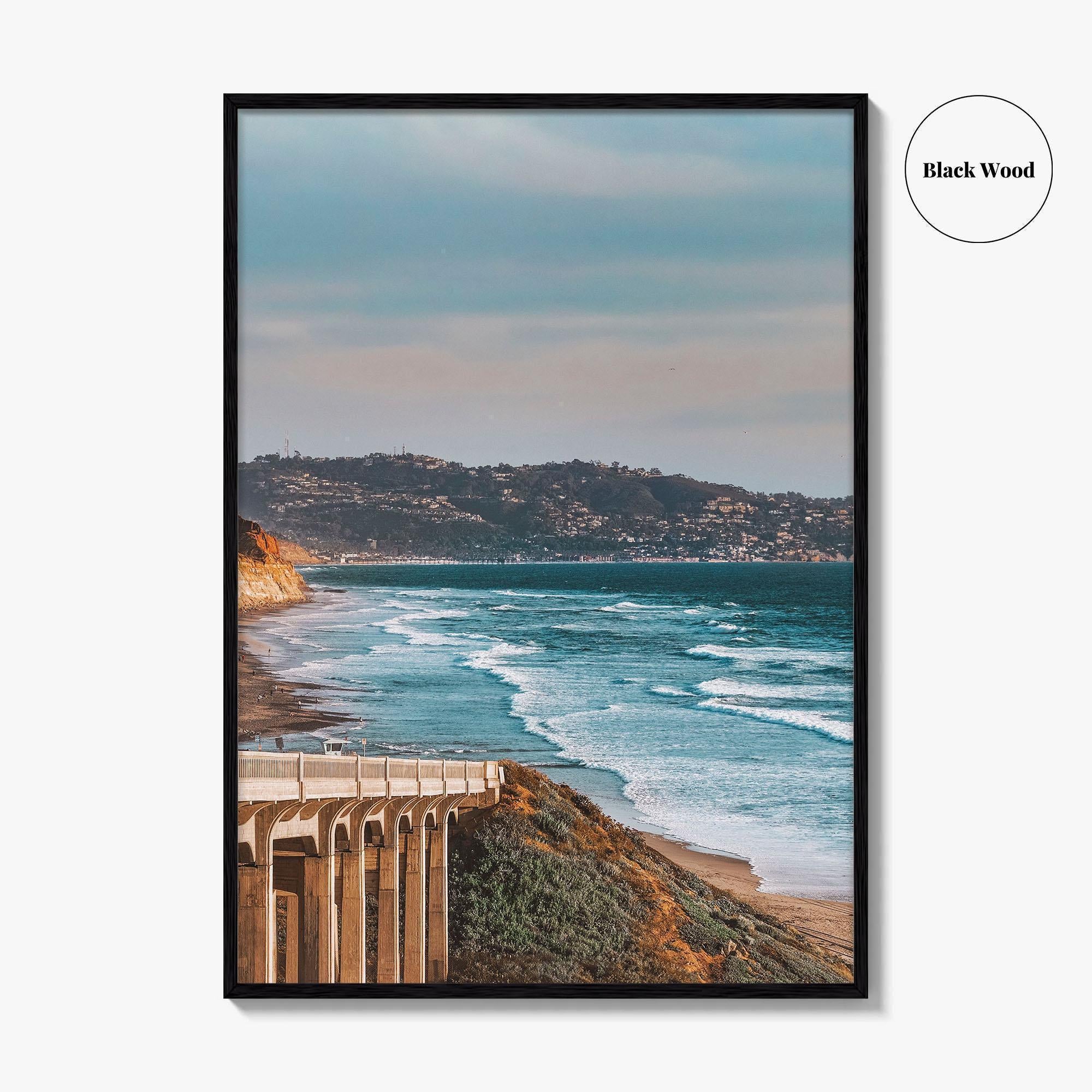 Torrey Pines Fine Art Photo Print, San Diego California Bridge Wall Decor Poster