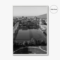 Chattanooga Black and White Fine Art Photo Print, Tennessee, Walking Market Street Bridges
