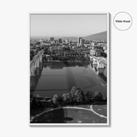 Chattanooga Black and White Fine Art Photo Print, Tennessee, Walking Market Street Bridges