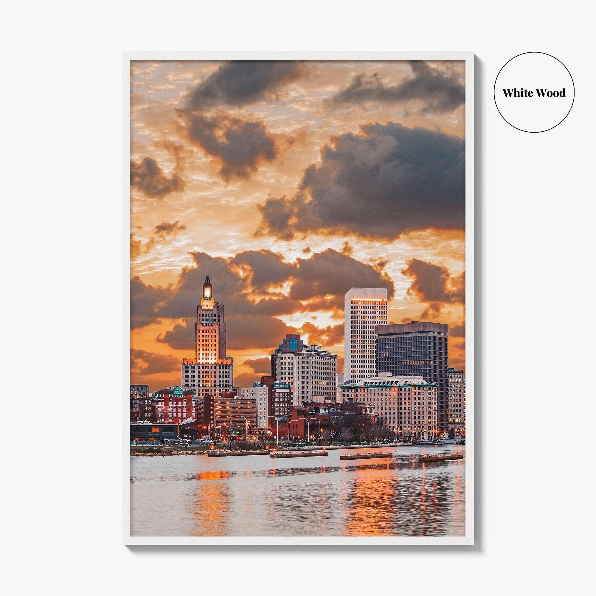 Providence Skyline Fine Art Photo Print, Rhode Island, RI, USA, Poster, Wall Decor