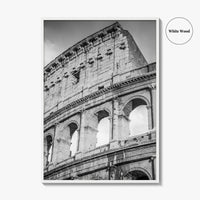 Rome Black and White Fine Art Photo Print, Colosseum Italy, Roma, Wall Decor Poster