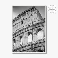 Rome Black and White Fine Art Photo Print, Colosseum Italy, Roma, Wall Decor Poster