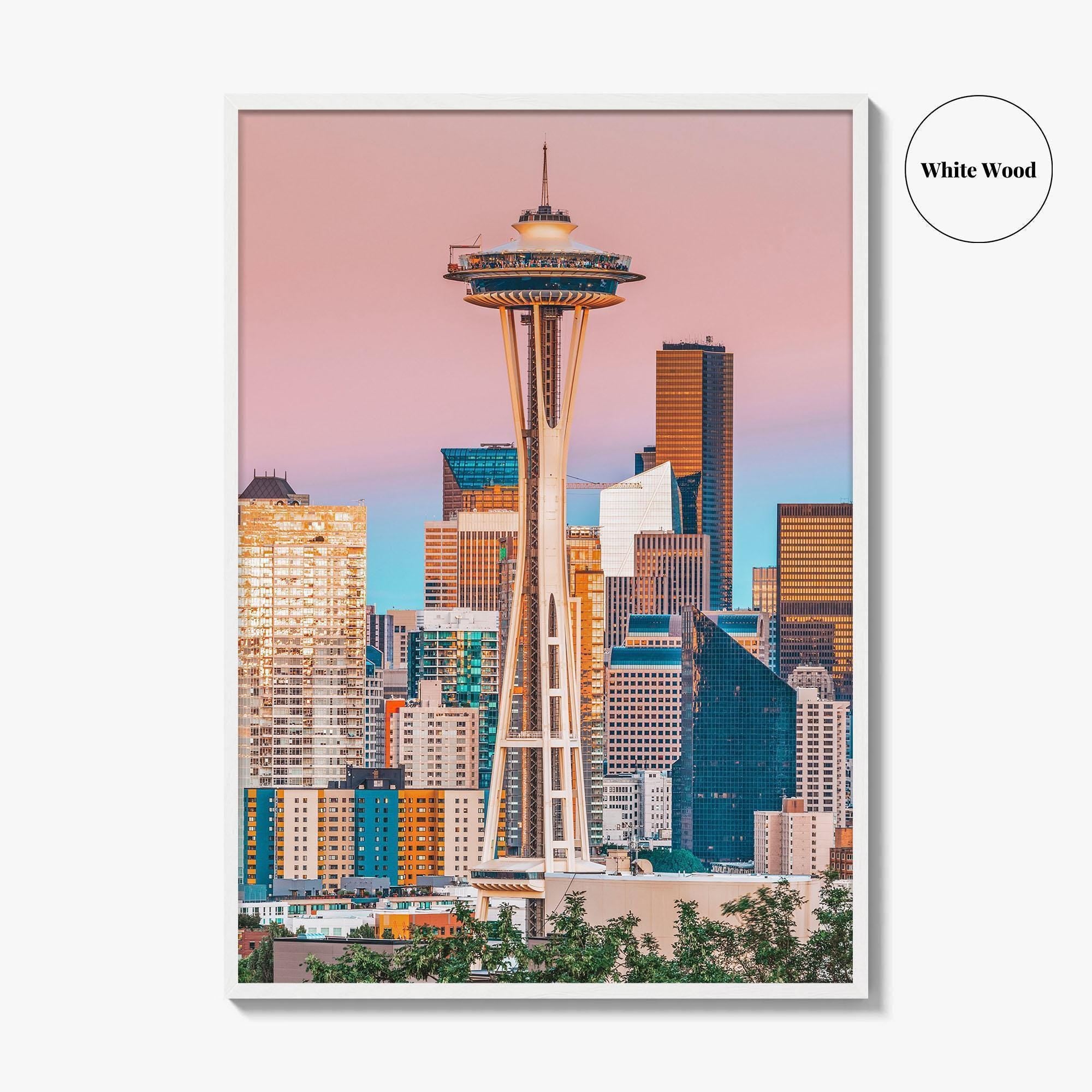 Seattle Skyline Fine Art Photo Print, Washington USA, Downtown Poster