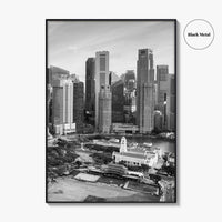 Singapore Black and White Fine Art Photo Print, Marina Bay, Singapore Poster