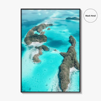 Palau Fine Art Photo Print, Rock Islands, Blue Ocean, Koror, Oceania Wall Decor Poster
