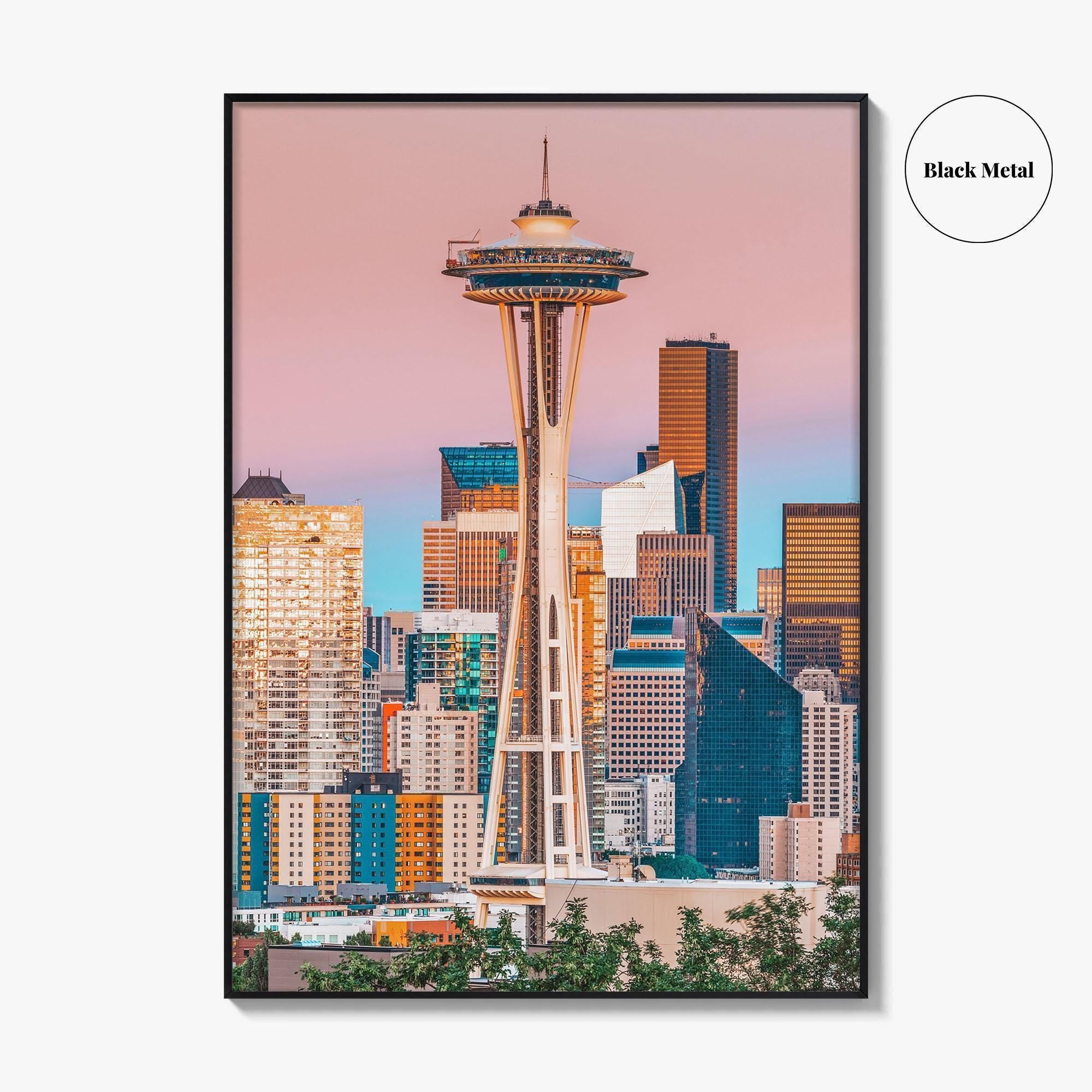 Seattle Skyline Fine Art Photo Print, Washington USA, Downtown Poster