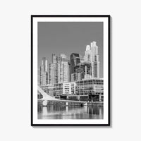 Buenos Aires Black and White Fine Art Photo Print, Puerto Madero Waterfront, Argentina