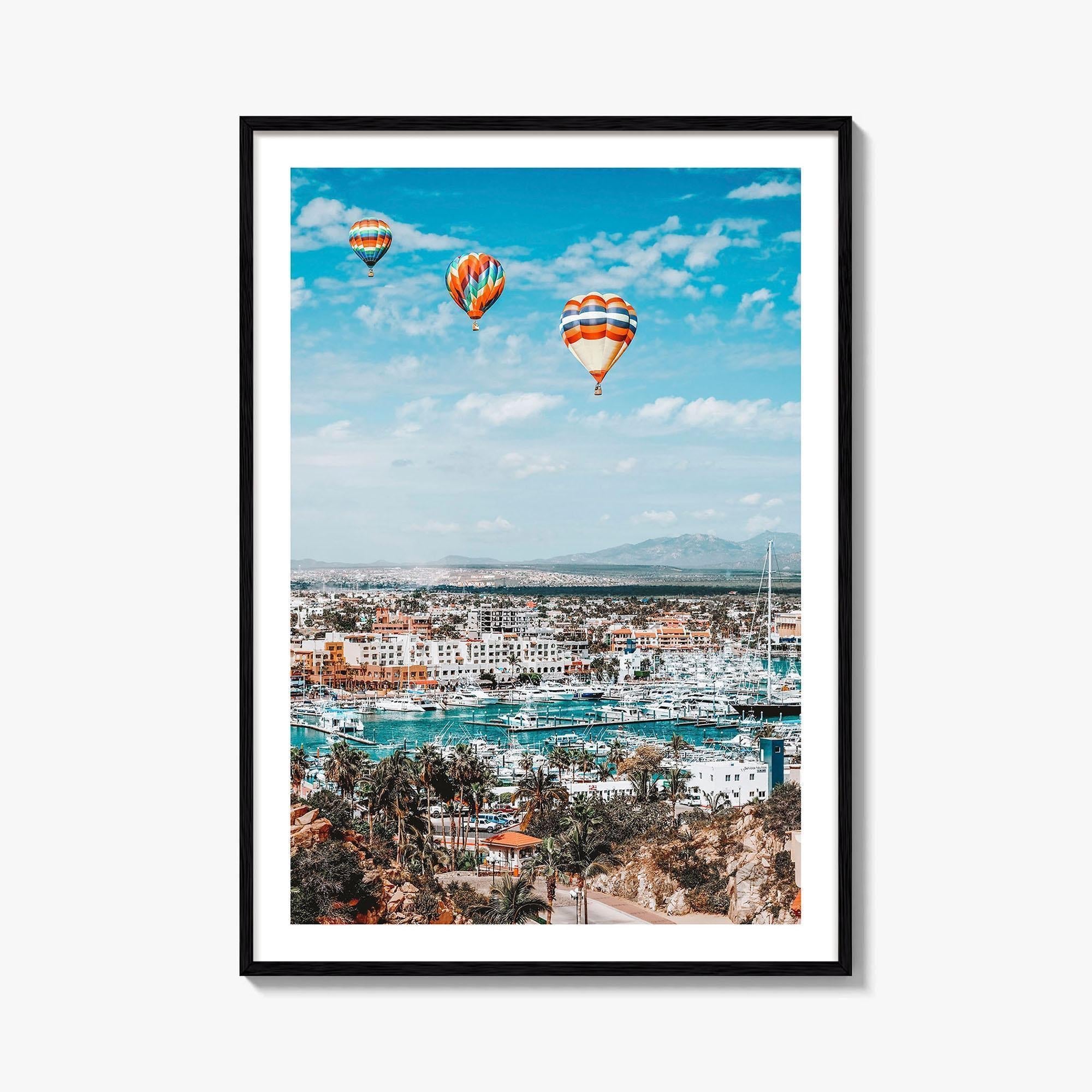 Cabo San Lucas Skyline Fine Art Photo Print, Marina Downtown, Los Cabos Mexico Poster