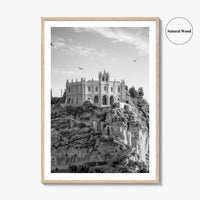 Tropea Black and White Fine Art Photo Print, Santa Maria dell'Isola, Calabria Italy Poster