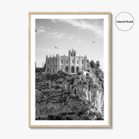 Tropea Black and White Fine Art Photo Print, Santa Maria dell'Isola, Calabria Italy Poster