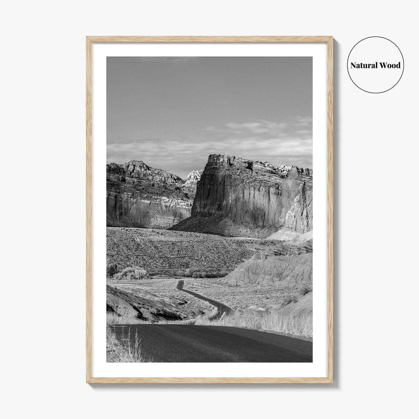 Capitol Reef Black and White Fine Art Photo Print, Utah Poster, USA Art