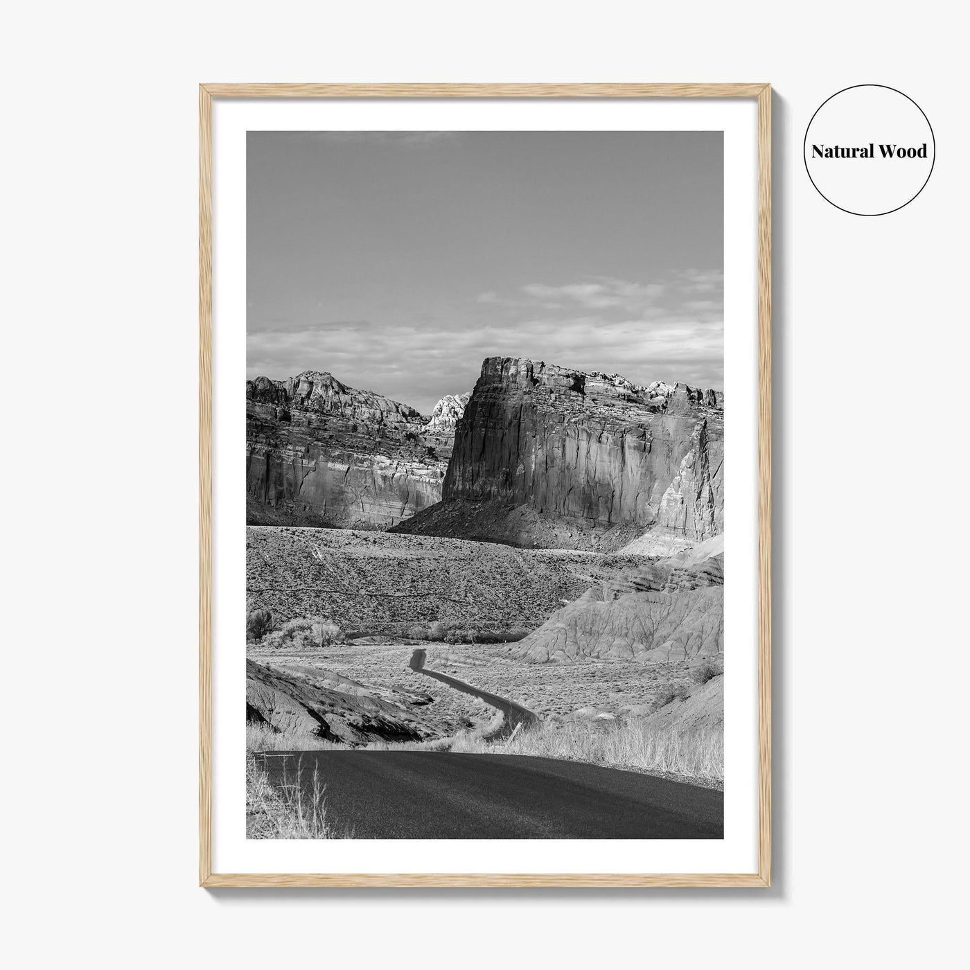 Capitol Reef Black and White Fine Art Photo Print, Utah Poster, USA Art