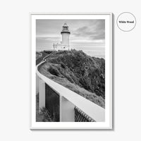 Byron Bay Black and White Fine Art Photo Print, NSW, Australia Wall Decor, Poster