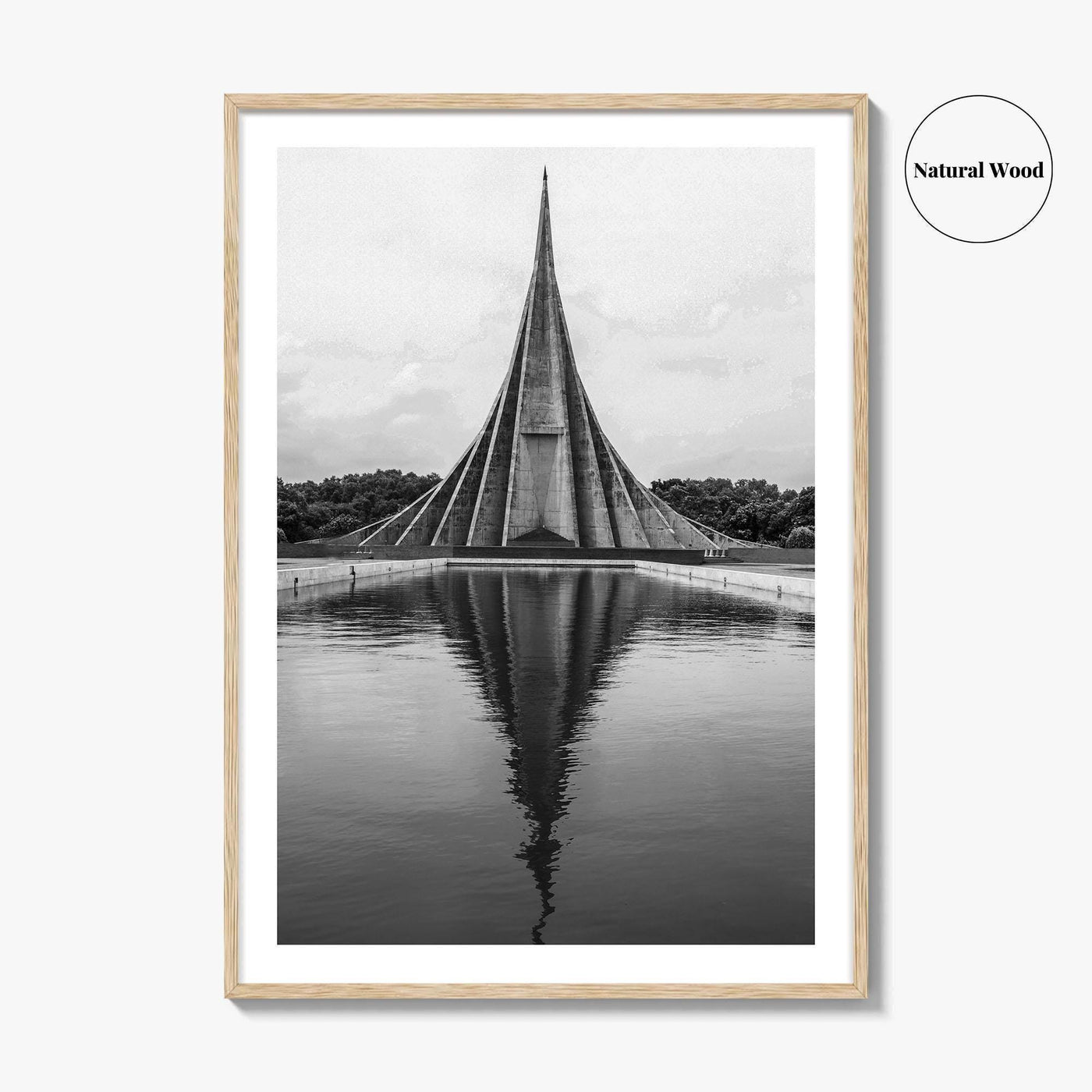 Dhaka Black and White Fine Art Photo Print, National Martyrs' Memorial, Bangladesh Poster