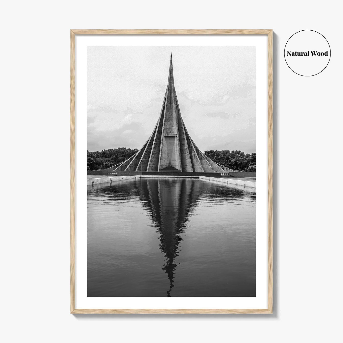 Dhaka Black and White Fine Art Photo Print, National Martyrs' Memorial, Bangladesh Poster