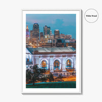 Kansas City Skyline Fine Art Photo Print, Missouri, Union Station, USA Poster