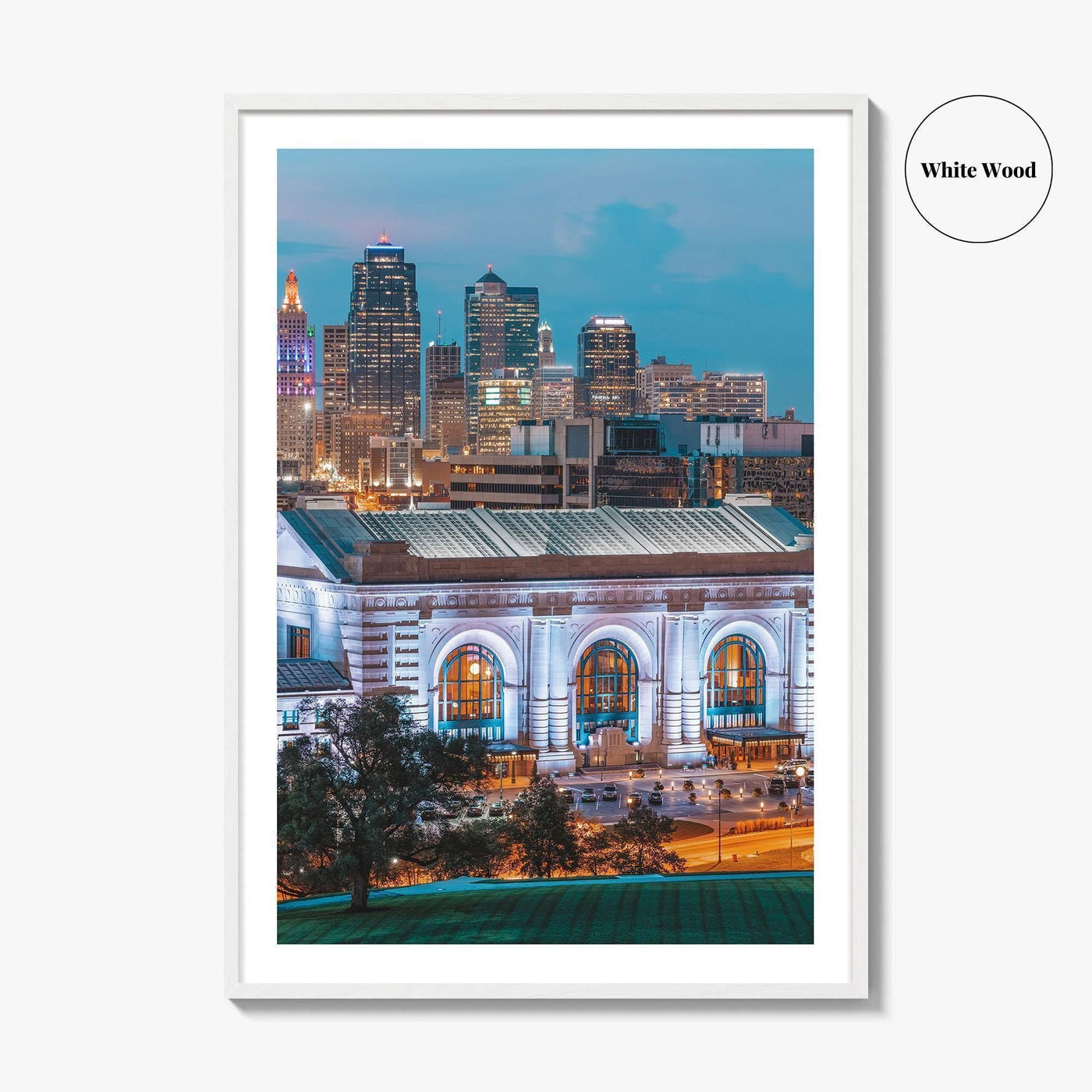 Kansas City Skyline Fine Art Photo Print, Missouri, Union Station, USA Poster