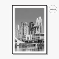 Buenos Aires Black and White Fine Art Photo Print, Puerto Madero Waterfront, Argentina