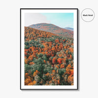 Catskill Mountains Fine Art Photo Print, Fall Foliage, Five State Lookout, New York