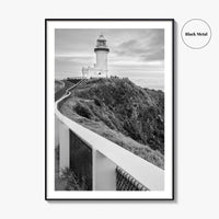 Byron Bay Black and White Fine Art Photo Print, NSW, Australia Wall Decor, Poster