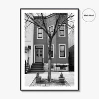 Bushwick Blue Black and White Fine Art Photo Print, Brooklyn New York City Poster