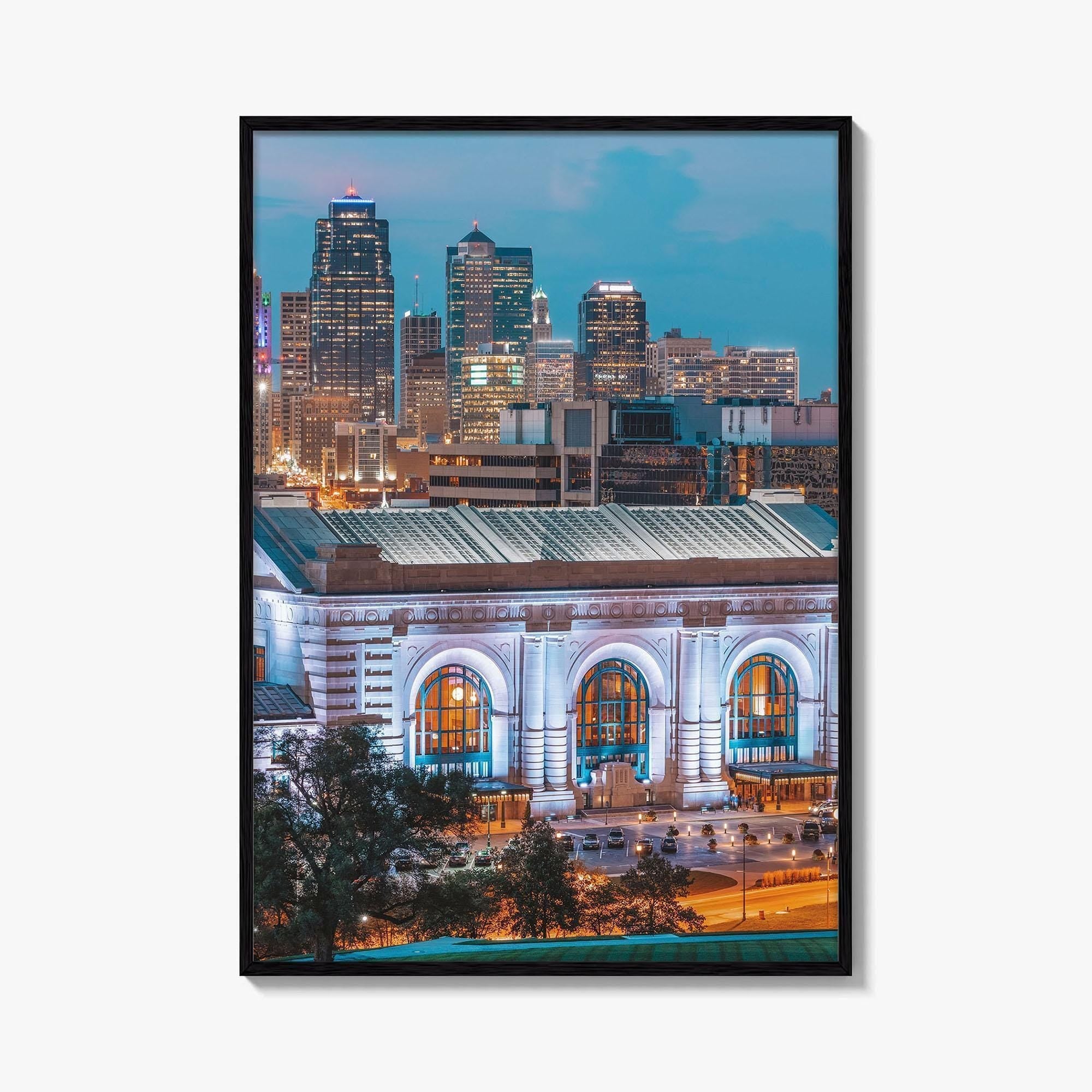 Kansas City Skyline Fine Art Photo Print, Missouri, Union Station, USA Poster