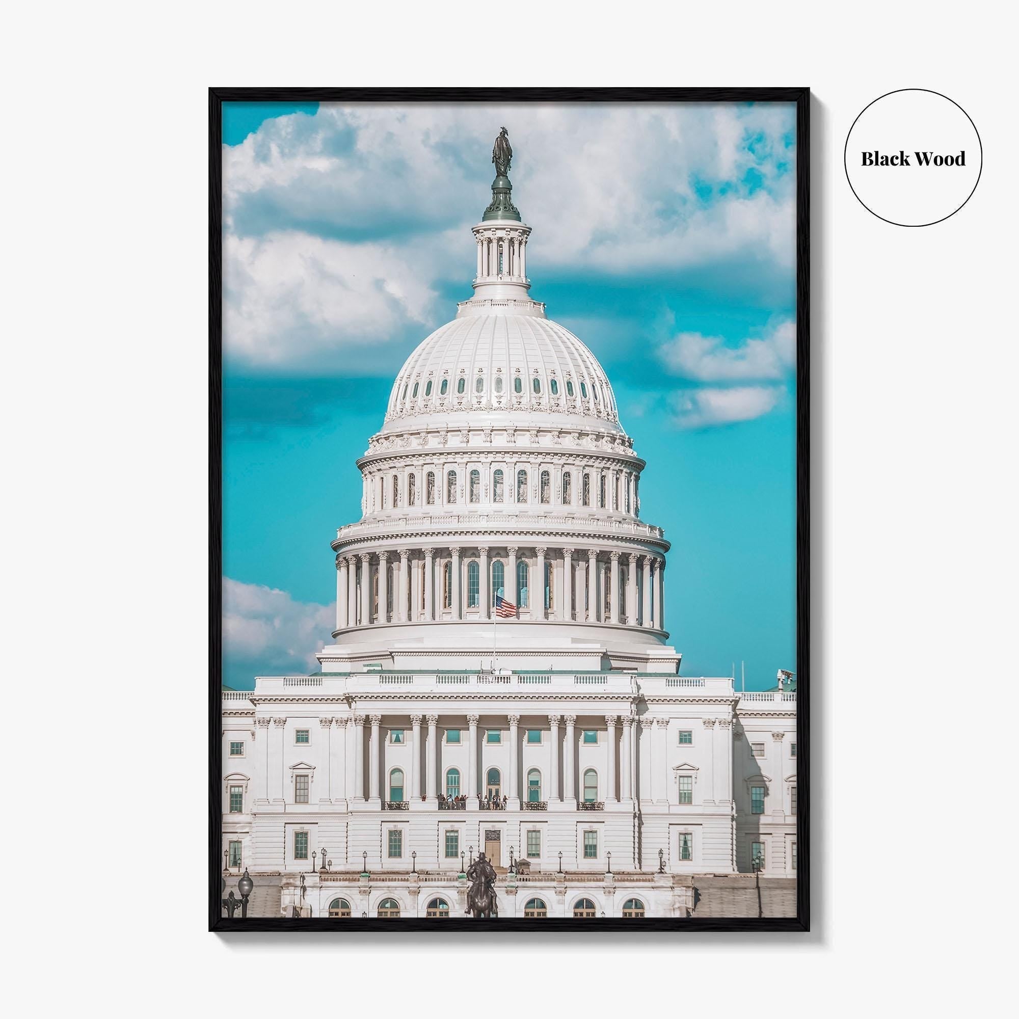 Capitol Hill Fine Art Photo Print, Washington DC, United States Congress Poster