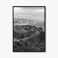 California State Route 1 Black and White Fine Art Photo Print, Pacific Coast Highway
