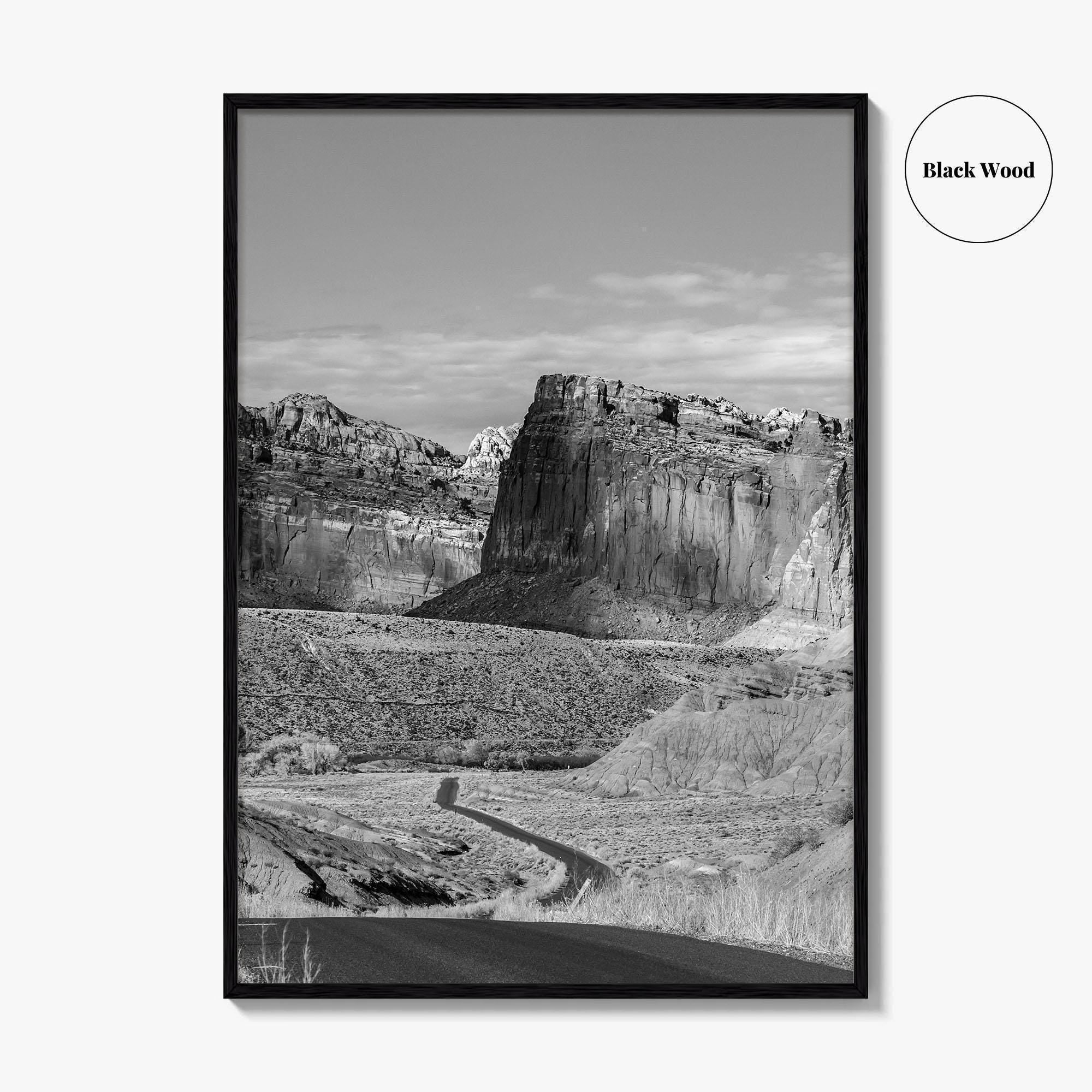 Capitol Reef Black and White Fine Art Photo Print, Utah Poster, USA Art