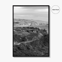 California State Route 1 Black and White Fine Art Photo Print, Pacific Coast Highway