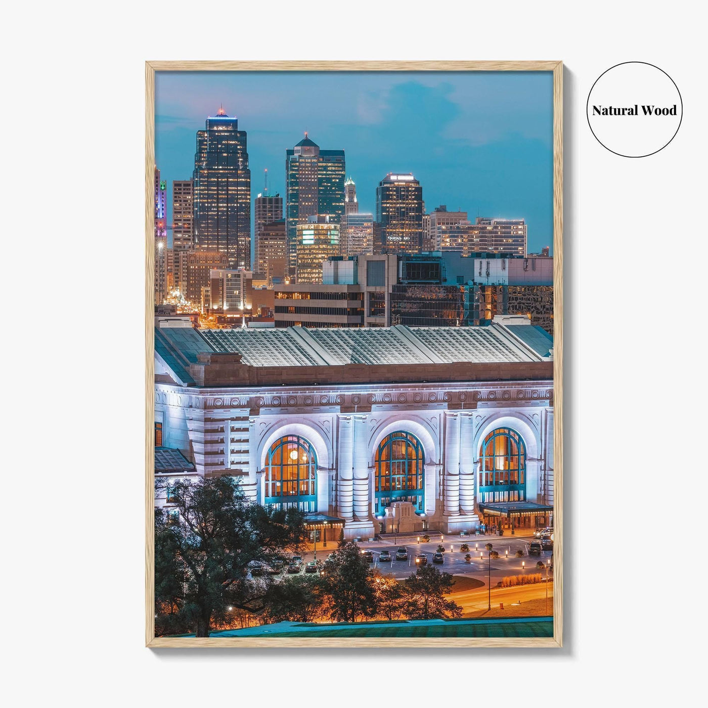 Kansas City Skyline Fine Art Photo Print, Missouri, Union Station, USA Poster