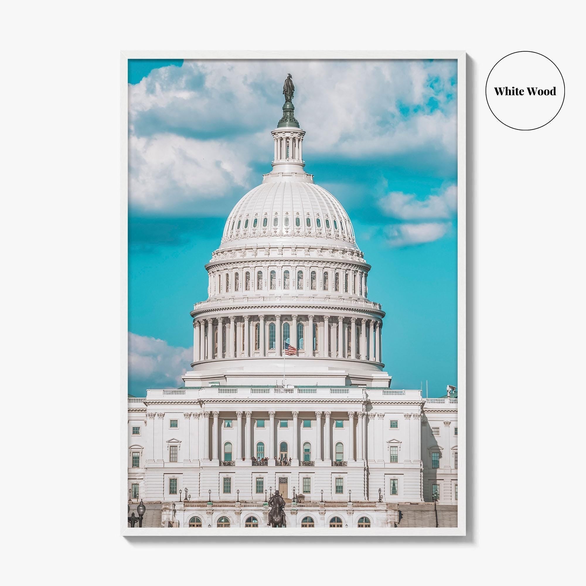 Capitol Hill Fine Art Photo Print, Washington DC, United States Congress Poster