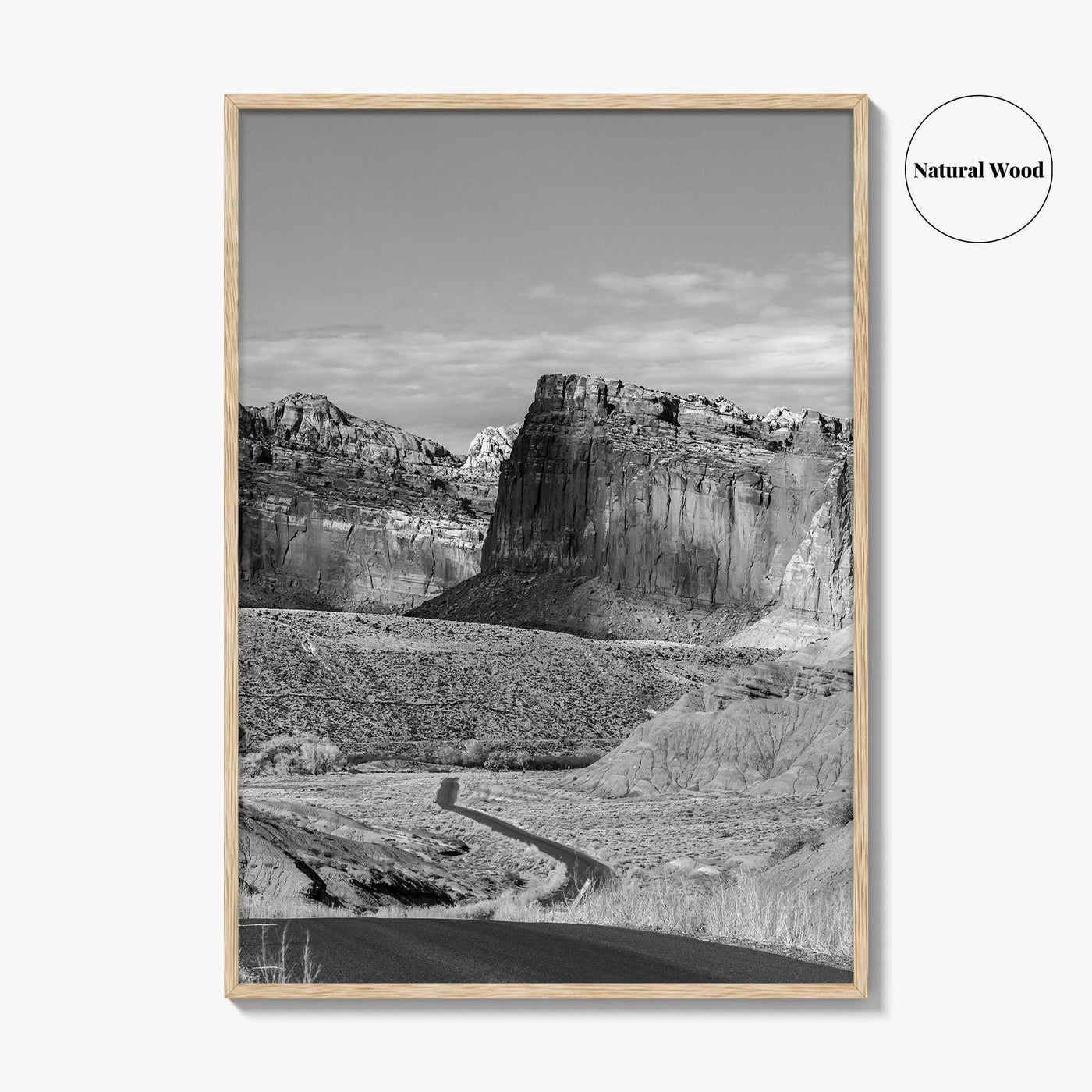 Capitol Reef Black and White Fine Art Photo Print, Utah Poster, USA Art