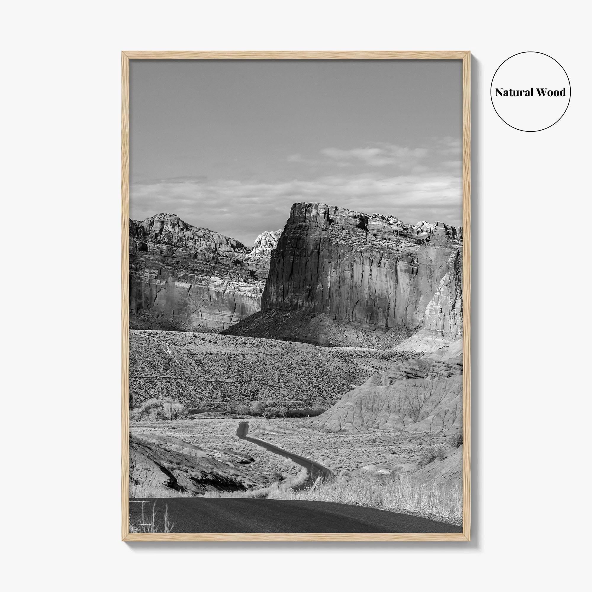 Capitol Reef Black and White Fine Art Photo Print, Utah Poster, USA Art
