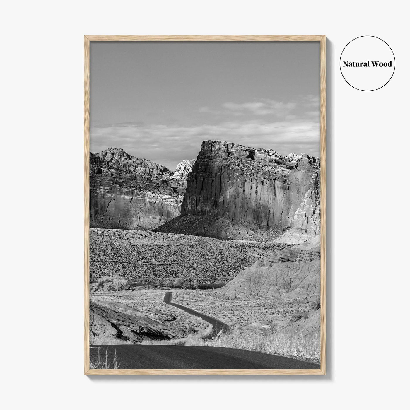 Capitol Reef Black and White Fine Art Photo Print, Utah Poster, USA Art