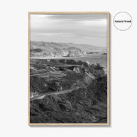 California State Route 1 Black and White Fine Art Photo Print, Pacific Coast Highway