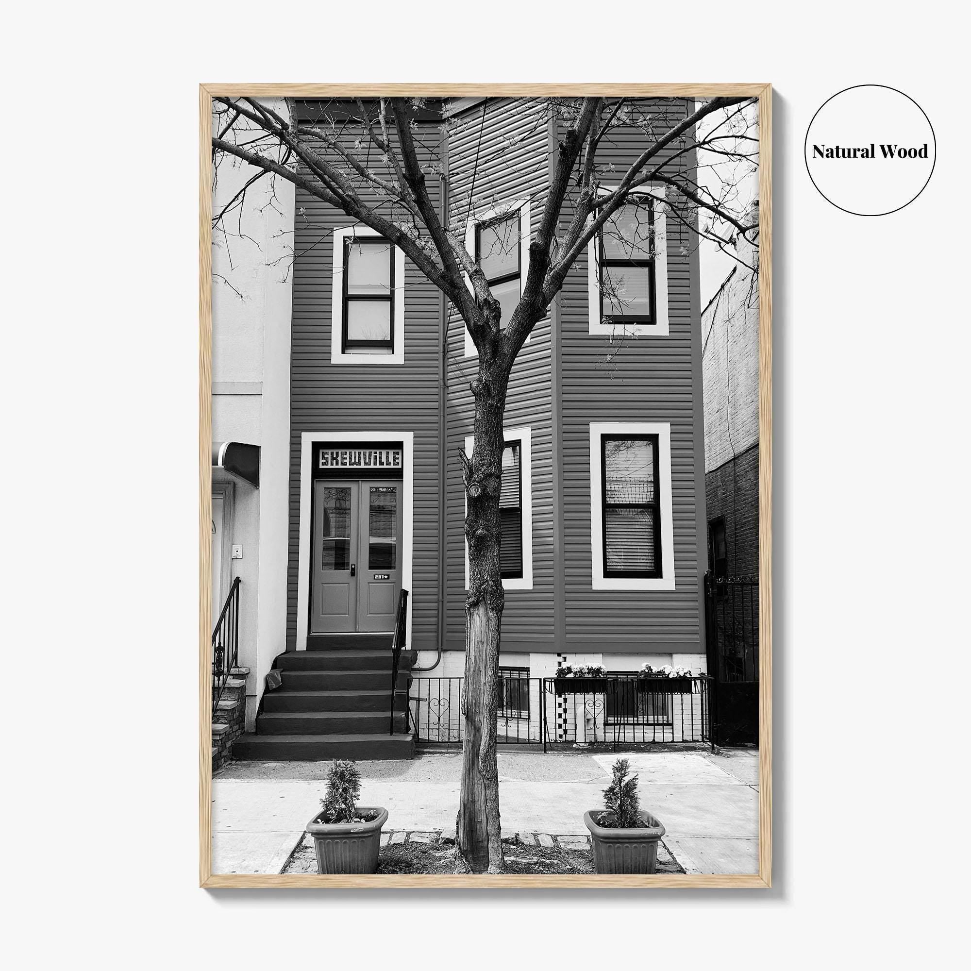 Bushwick Blue Black and White Fine Art Photo Print, Brooklyn New York City Poster