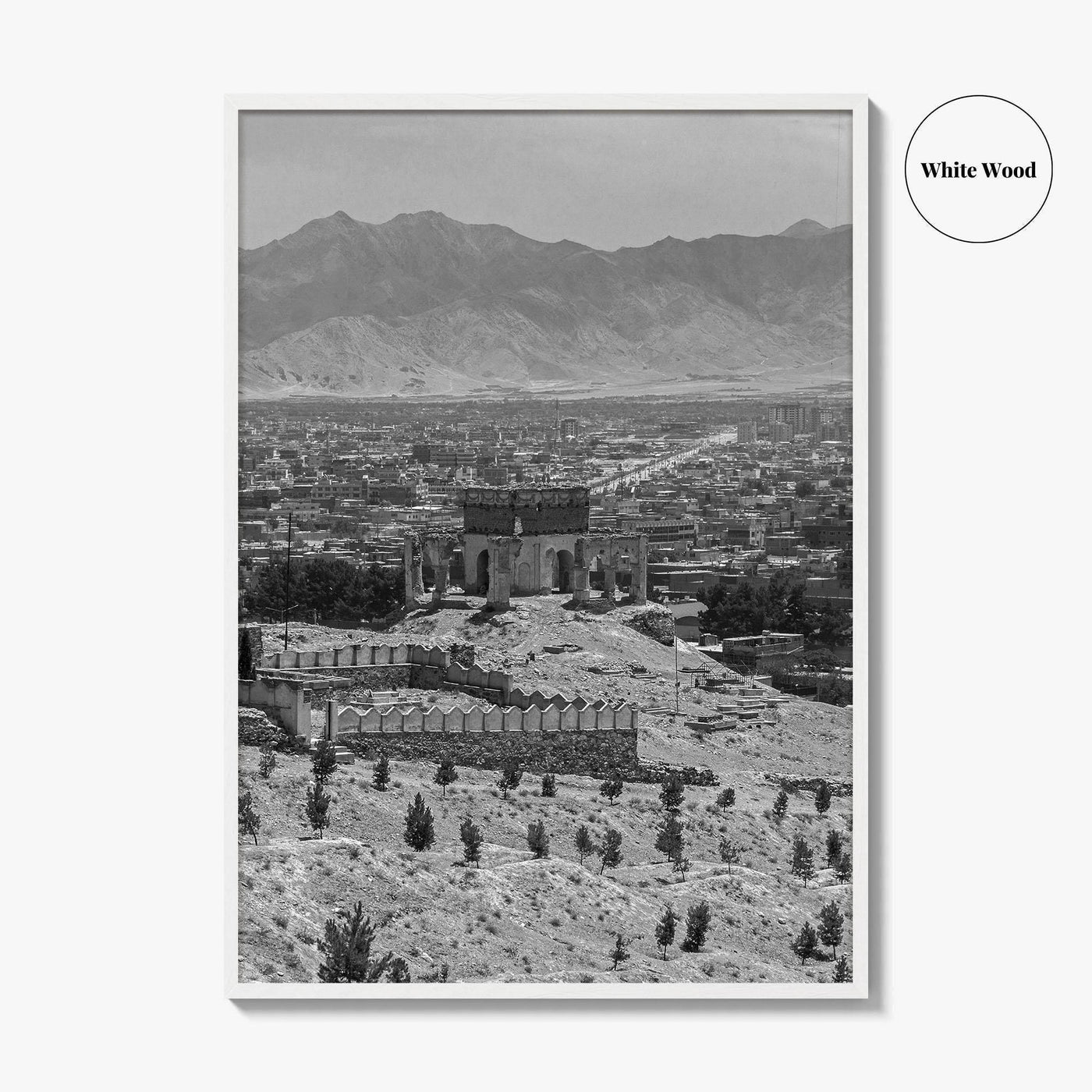 Kabul Black and White Fine Art Photo Print, Afghanistan Wall Poster