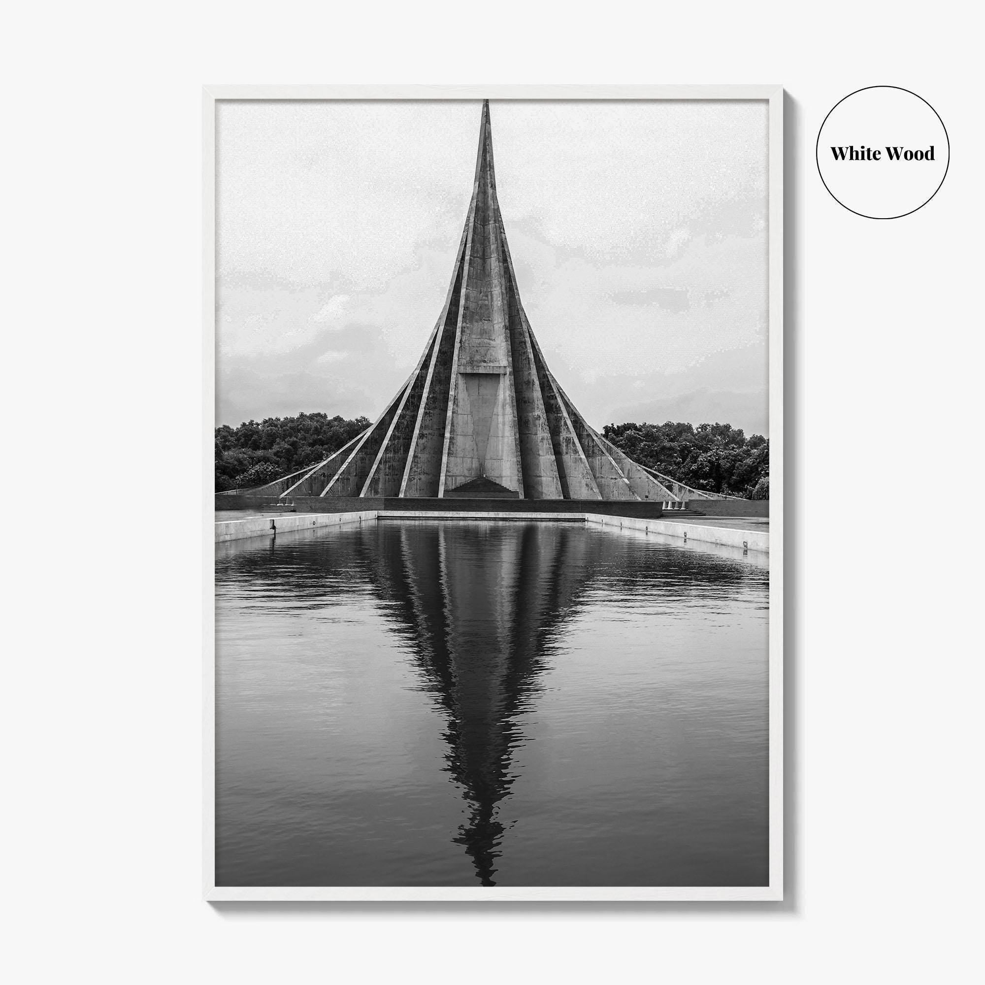 Dhaka Black and White Fine Art Photo Print, National Martyrs' Memorial, Bangladesh Poster