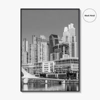 Buenos Aires Black and White Fine Art Photo Print, Puerto Madero Waterfront, Argentina