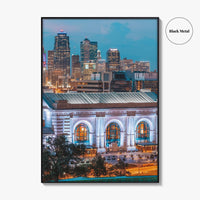 Kansas City Skyline Fine Art Photo Print, Missouri, Union Station, USA Poster
