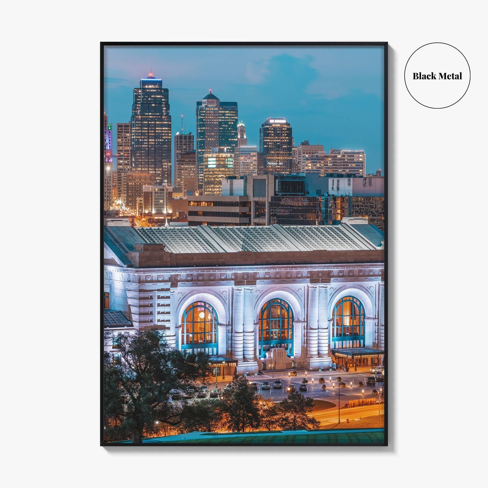 Kansas City Skyline Fine Art Photo Print, Missouri, Union Station, USA Poster