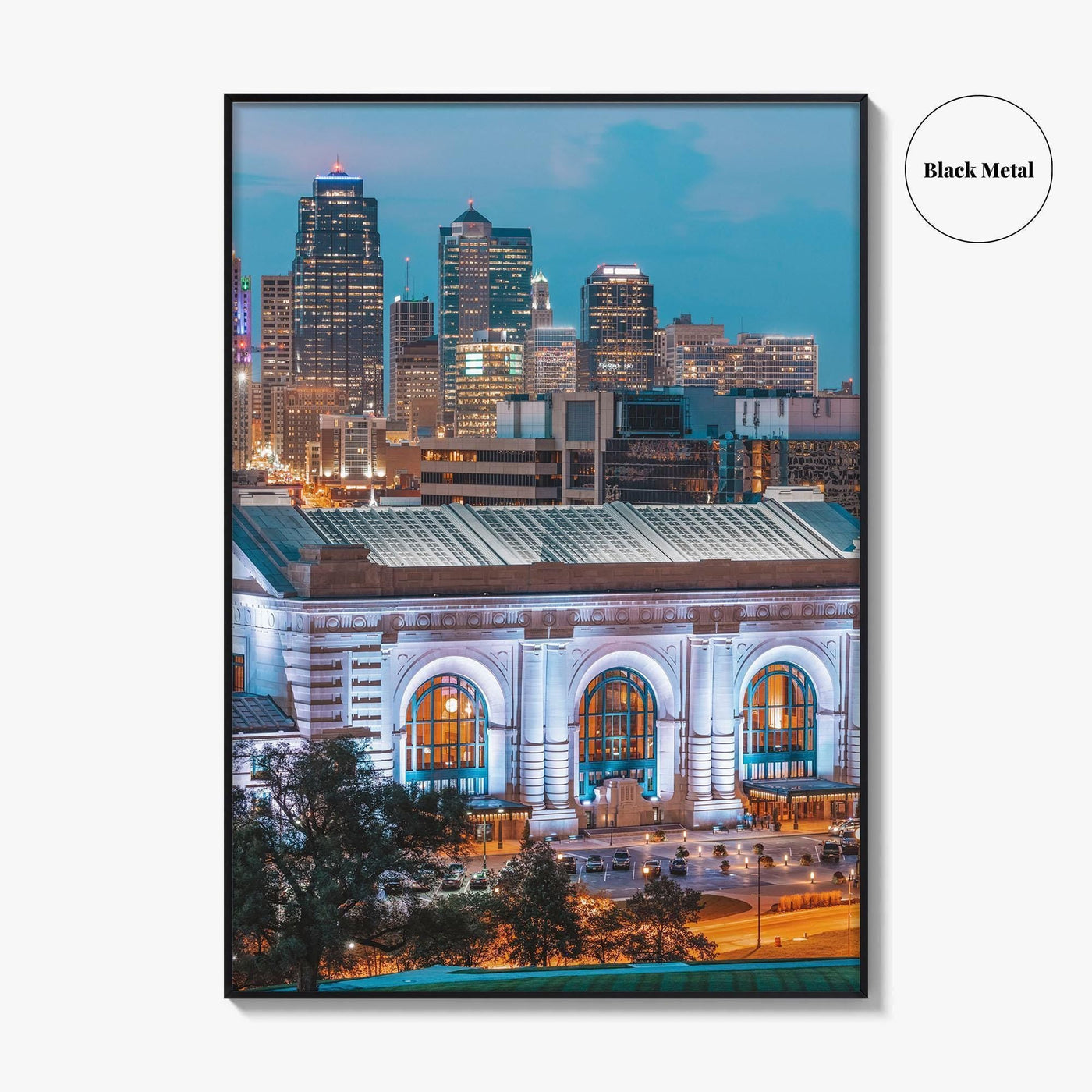 Kansas City Skyline Fine Art Photo Print, Missouri, Union Station, USA Poster