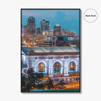 Kansas City Skyline Fine Art Photo Print, Missouri, Union Station, USA Poster