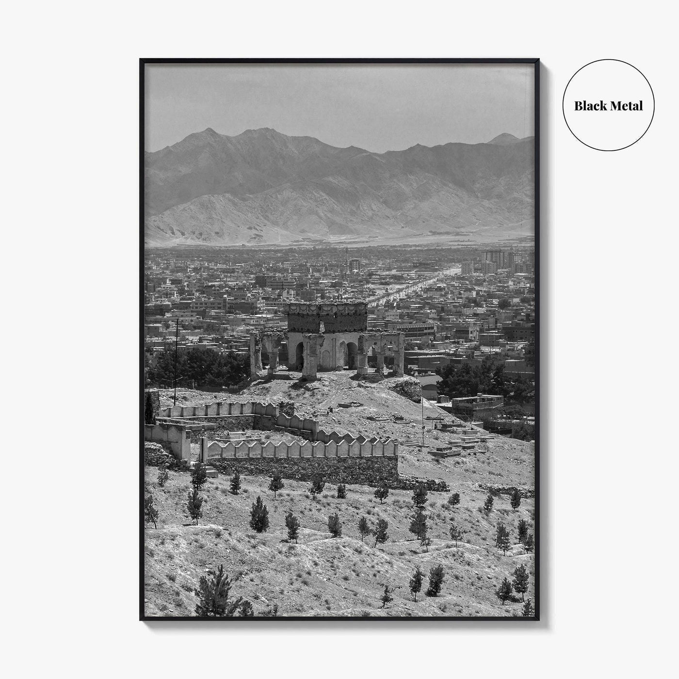 Kabul Black and White Fine Art Photo Print, Afghanistan Wall Poster