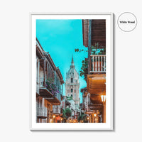 Cartagena Fine Art Photo Print, Colombia Wall Art Poster, Cathedral Street View