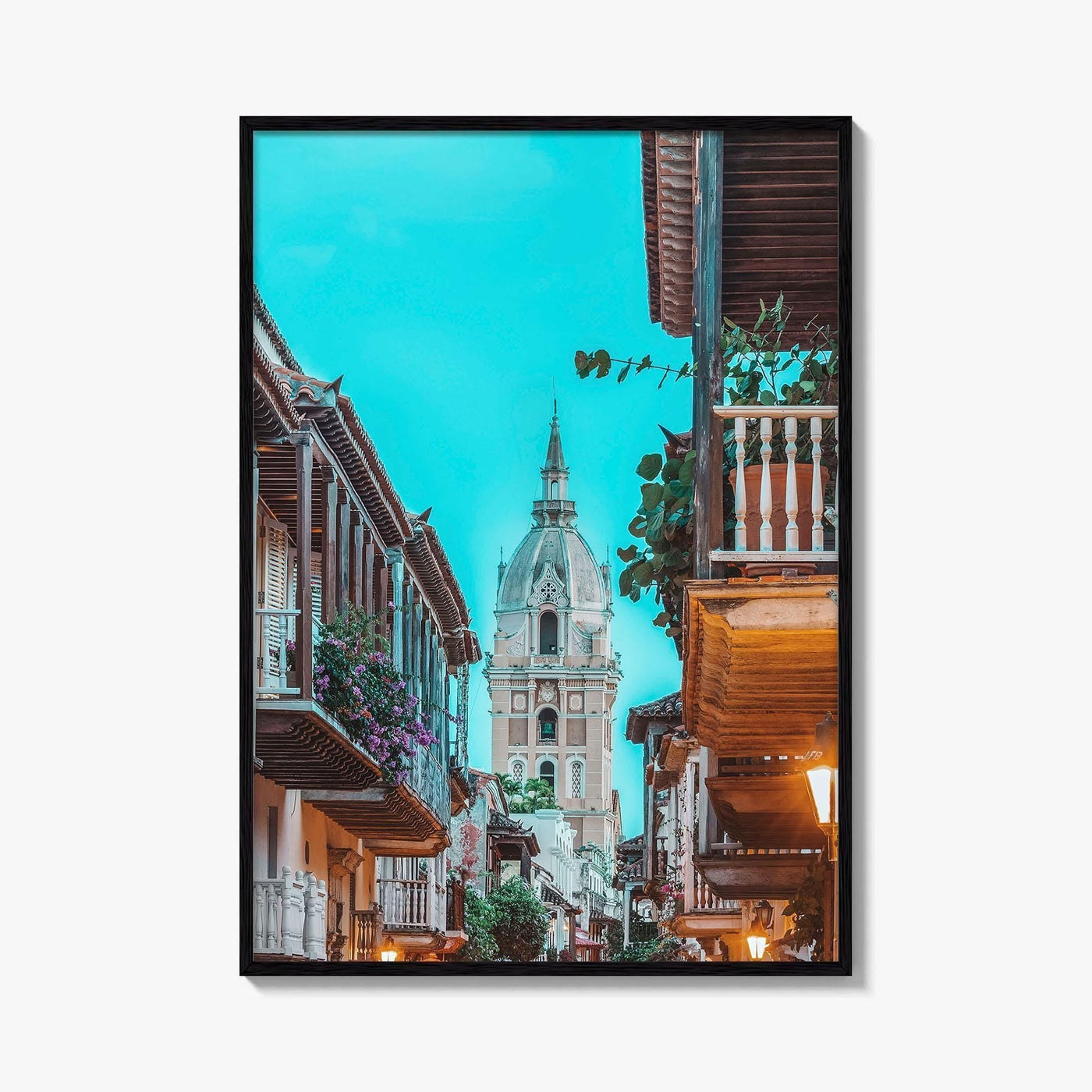 Cartagena Fine Art Photo Print, Colombia Wall Art Poster, Cathedral Street View