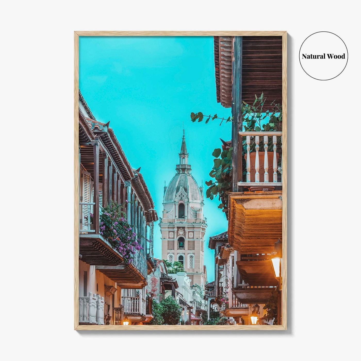 Cartagena Fine Art Photo Print, Colombia Wall Art Poster, Cathedral Street View